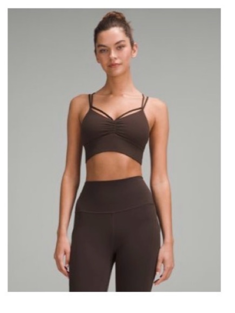 Lululemon Espresso bra and align pants set